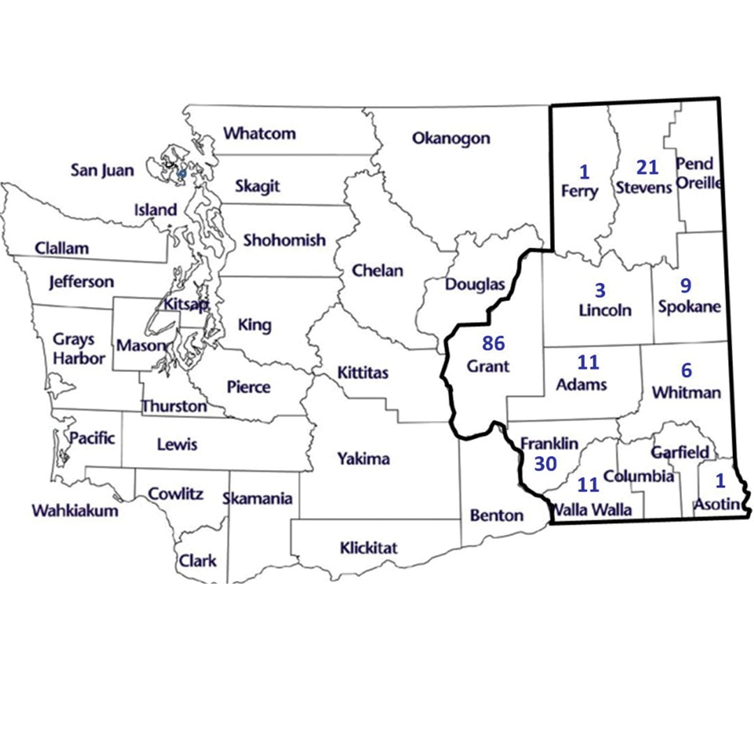 Wa State Map With Counties And Cities United States Map 9521