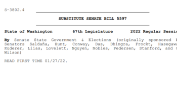 Se aprueba la adición a la Ley de Derechos Electorales de Washington, el Senado pasa a la Cámara de Representantes para su discusión