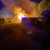 Ocho personas desplazadas tras incendio en el Condado de Franklin