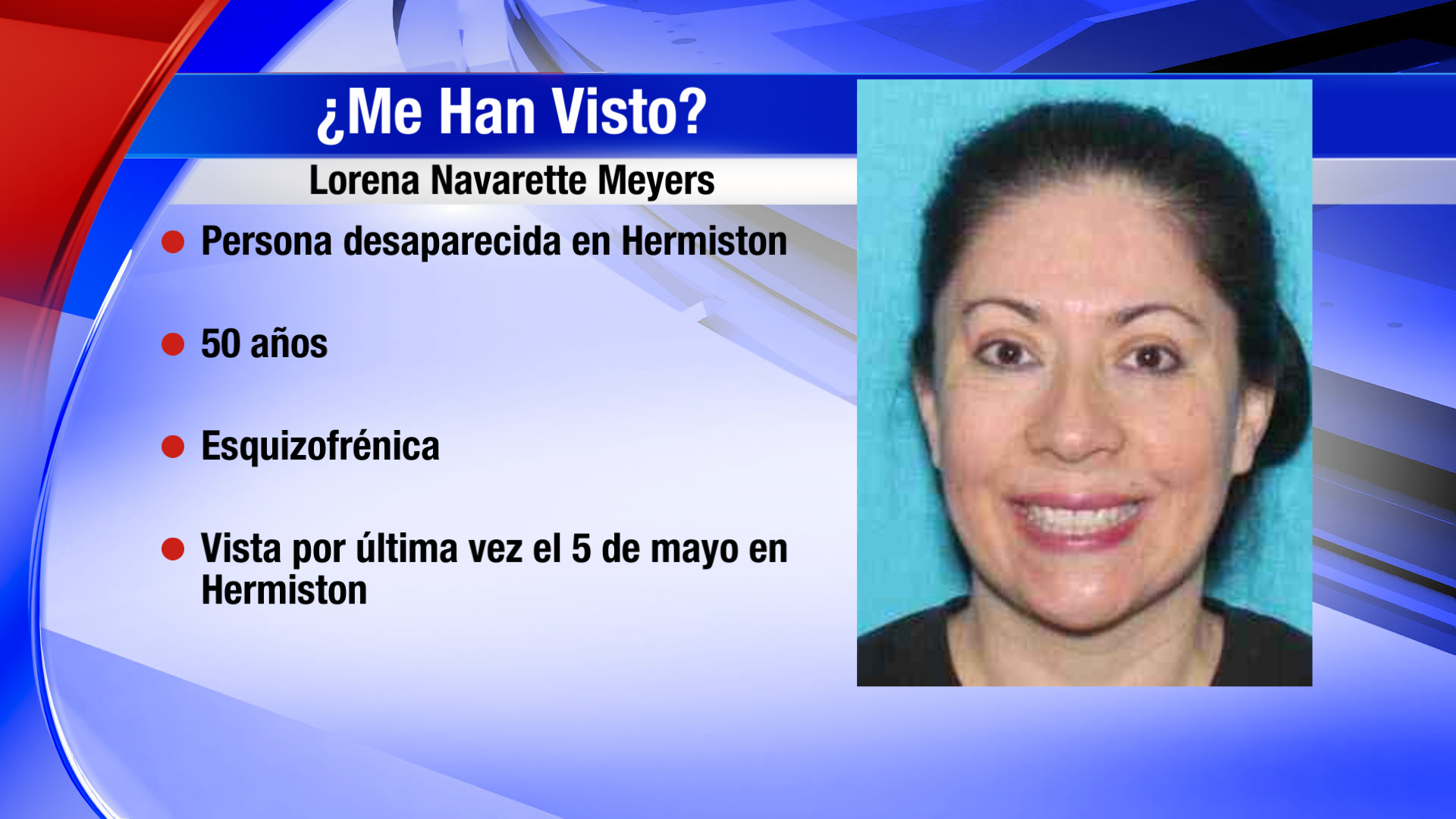 La policía busca una mujer desaparecida de Hermiston Yakima y Tri