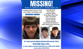 Policía de Yakima busca adolescente desaparecido