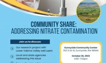 #26Oct Contaminación por nitratos se discutirá en la reunión pública del Departamento de Ecología en Sunnyside