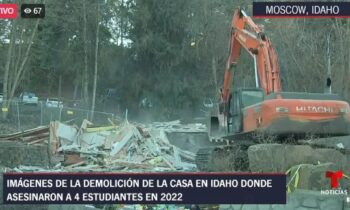 #28Dic |  Empezó demolición de casa en Universidad de Idaho donde ocurrió multiple asesinato