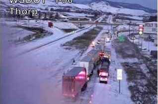 I-90 cerrada cerca de Ellensburg debido al clima