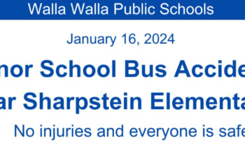Choque de autobús escolar cerca de Sharpstein Elementary en Walla Walla sin heridos