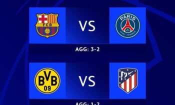 Hoy se jugarán la vuelta de los cuartos de final de la Campions Legaue entre Barcelona vs PSG y Borussia Dortmund vs Atlético de Madrid