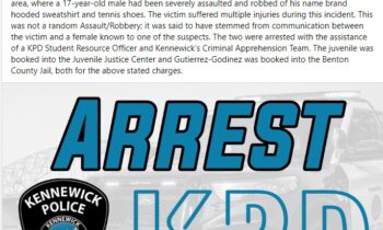 Adolescentes arrestados en Kenenwick por asalto y robo en abril