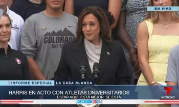 Kamala Harris pronuncia discurso tras respaldo de Biden a la nominación demócrata