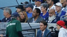 LOS ANGELES, CALIFORNIA - OCTOBER 25: Dave Winfield looks on during Game One of the 2024 World Series between the Los Angeles Dodgers and the New York Yankees at Dodger Stadium on October 25, 2024 in Los Angeles, California. (Photo by Kevork Djansezian/Getty Images)