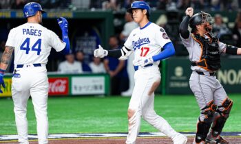 Los Dodgers barren la Serie de Tokio de dos juegoscon victoria 6-3 sobre los Chicago Cubs