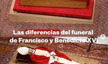 Diferencias en el sepelio de Bendicto XVI y Francisco