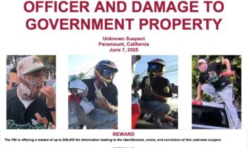 El FBI busca a un sospechoso que presuntamente agredió a un oficial federal durante disturbios contra ICE en Los Ángeles