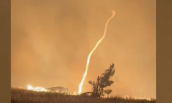 En video: un tornado de fuego se levanta durante incendio en Portugal