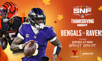 Fútbol americano en Thanksgiving: los Bengals enfrentan los Ravens y lo podrás ver en Telemundo